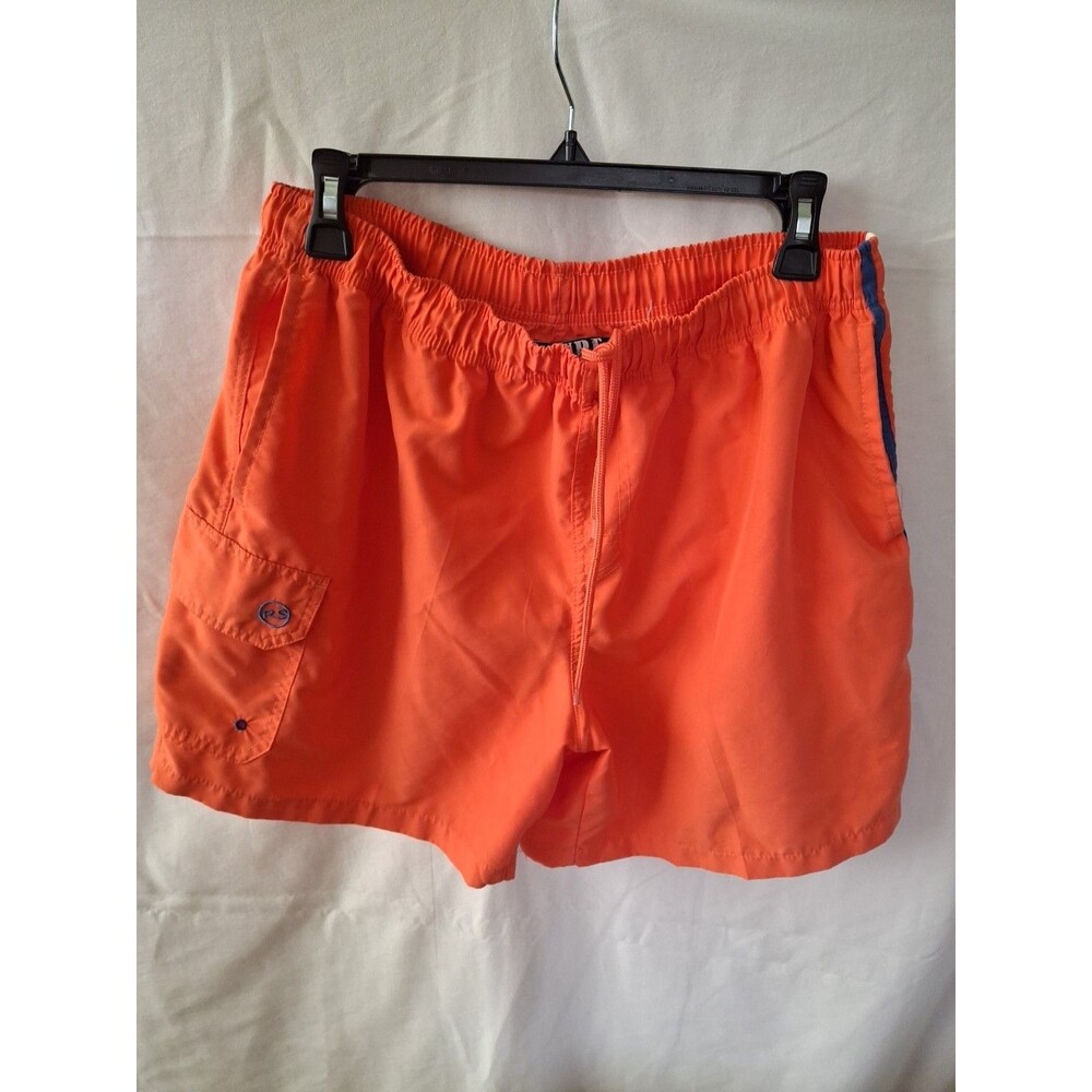 RS SURF Swim Shorts Orange Elastic Waist  Men's Size S (1535)
